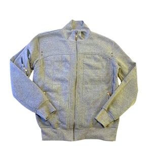 Black Label by Vigo Gray Bomber Jacket M